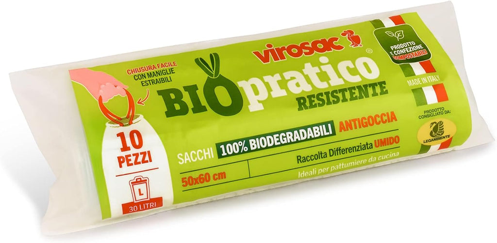 virosac 132290 Biodegradable Bags, Mater bÌ, 19 x 5 x 5 cm, 10 Units