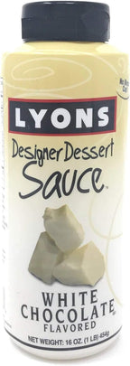 Lyons White Chocolate Designer Dessert Sauce Squeeze Bottle, 16 ounces