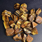 Tiger's Eye Raw Crystals, Large 1.25-2.0" Healing Crystals Natural Rough Stones Crystal for Tumbling, Cabbing, Fountain Rocks, Decoration, Polishing, Wire Wrapping, Wicca & Reiki