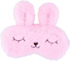 Easter Bunny Sleeping Mask, Soft Plush Rabbit Blindfold Funny Novelty Sleep Mask Eye Cover Eyeshade for Kids Girls Boys Women Men Night Nap Travel Meditation (Pink, Rabbit)