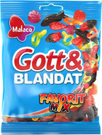 Malaco Gott & Blandat Favorit Mix 140g - Mix of fruit gummy and liquorice,