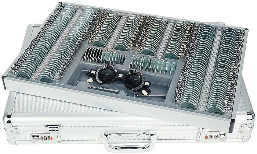 266-PC Optical Trial Lens Set Kit for Optometrists Optometry Trial Lens Set 0.25D Precision Steps with Lockable Case