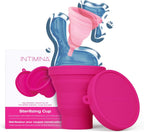 Intimina Sterilizing Cup - Collapsible Container for On-The-Go Menstrual Cups Sterilization, Menstrual Cup Sterilizer, Period Cup Sterilizer, Copa Menstrual Kit