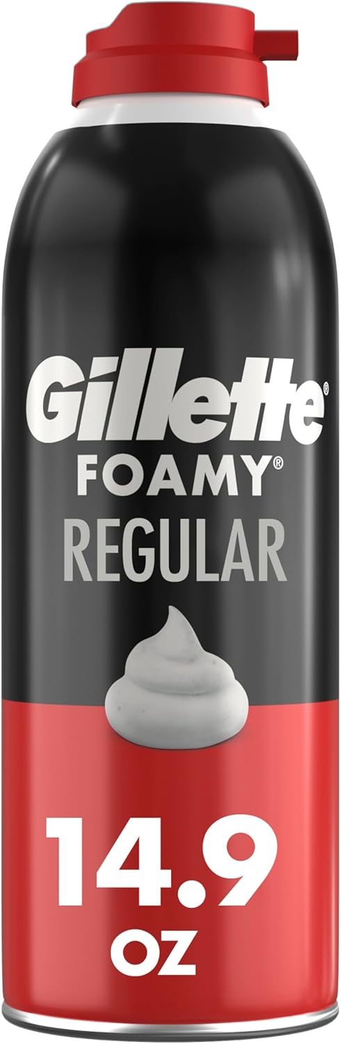 Gillette Foamy Classic Shave Foam for Men, Protection Against Shaving Irritation, Quick and Smooth Shave, shaving cream, 14.9 Oz