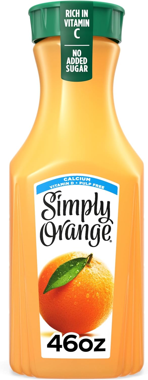 Simply Orange Juice with Calcium Bottle, 46 fl oz