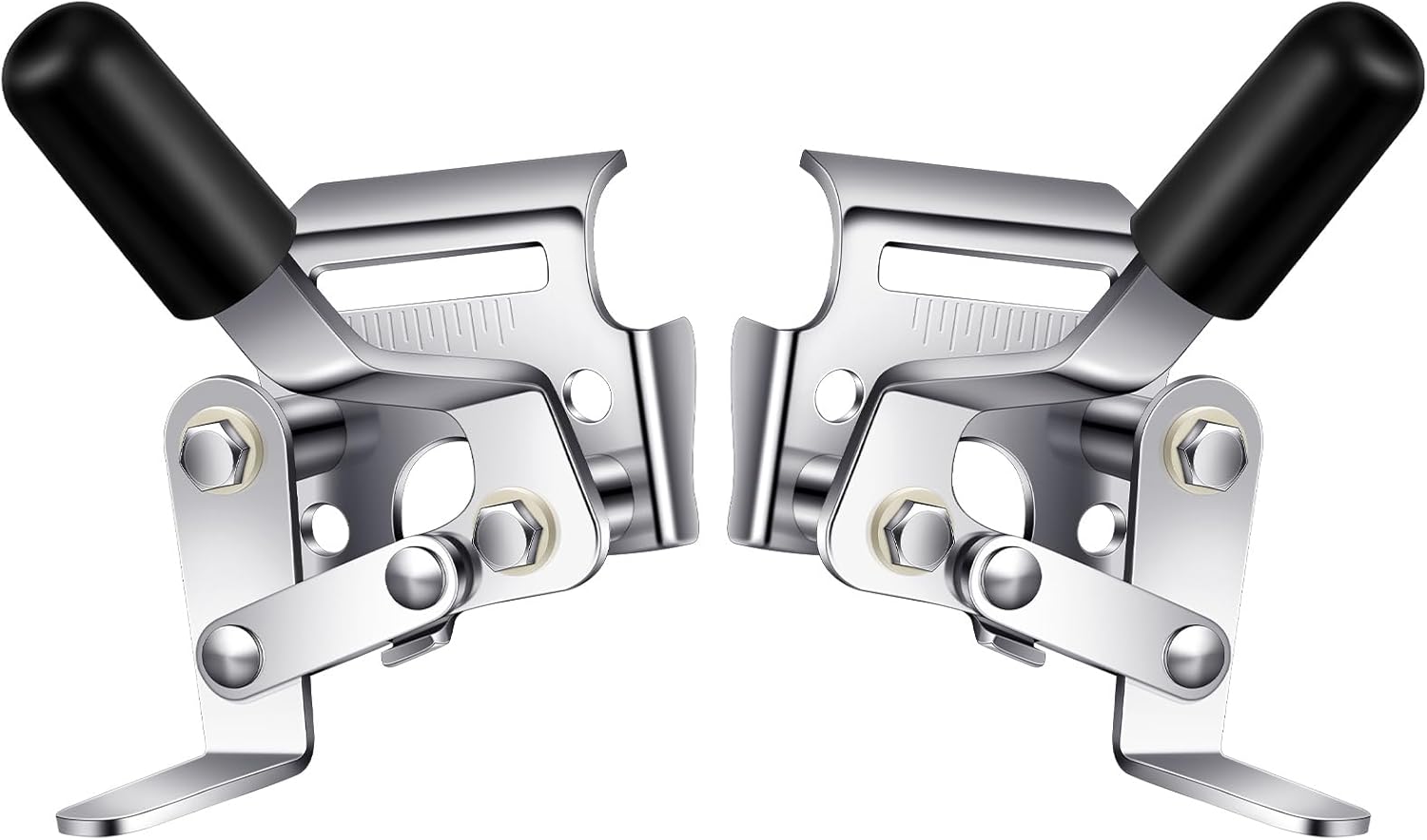 2 Pcs Heavy Duty Wheelchair Brakes Wheel Locks Wheelchair Parts Mount Bolt on Style for 7/8 Inch Tubing Universal Wheel Lock Brake Assembly Medical Transport Chair Brake Side (Silver)