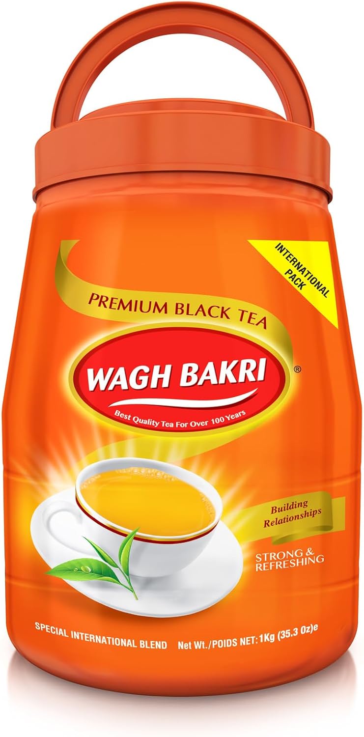 Wagh Bakri Premium Black Tea, Special International Blend, 1 Kg / 2.2lb Jar (Pack of 1)
