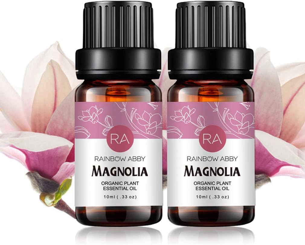 2-Pack Magnolia Essential Oil 100% Pure Oganic Plant Natrual Flower Essential Oil for Diffuser Massage Skin Care - 10ML