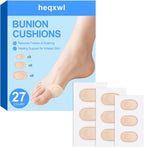Bunion Pads to Wear with Shoes, 27 Pcs Waterproof Bunion Cushions, Self-Adhesive Foot Protectors, Reduce Friction & Rubbing for Men and Women