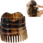 Dandruff Comb Scalp Massager Tool, Natural Bull Horn Scalp Massage Comb Hair Growth, Head Massager Stimulator Exfoliator Shampoo Brush for Women Hair Care（Random Styles）