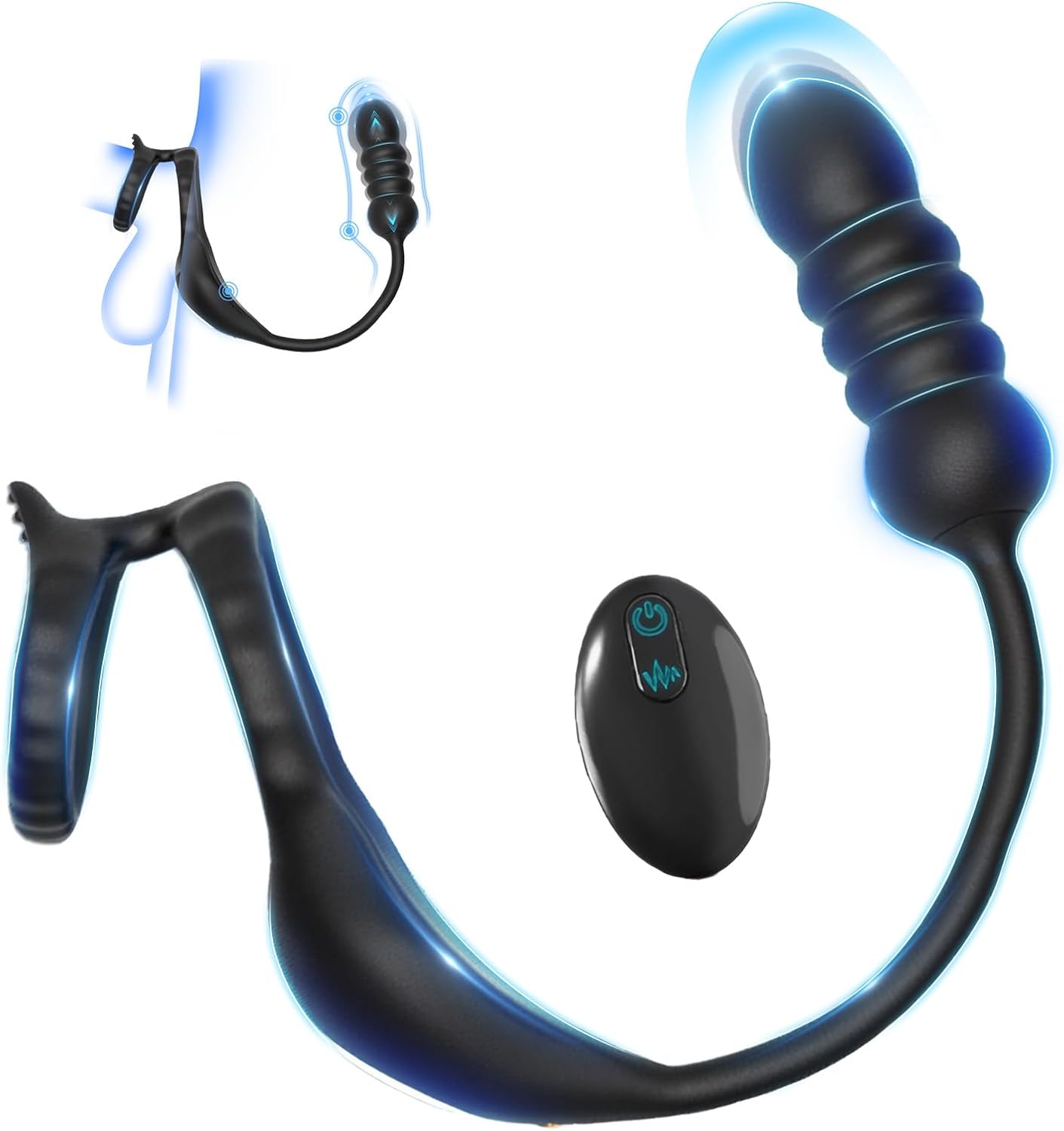 5.9 Inches 10 Modes Prostrate Device and one-Touch Recovery Portable Soft Silicone Easy to wear Silent and Waterproof Beautifully Packaged Man Ladies Gift Pleasure h72g2