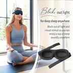 Ultra-Light 3D Blackout Eye Mask for Sleep - Soft, Comfortable Light Blocking Sleep Mask for Men & Women, Adjustable Strap, Pressure-Free Eye Mask for Travel, Napping, Meditation, Relaxation