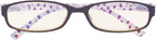 CessBlu UV Protection Computer Reading Glasses with Polka Dots Pattern Blue Light Filter Reader Eyeglasses for Women(Black Red Dot)+2.75