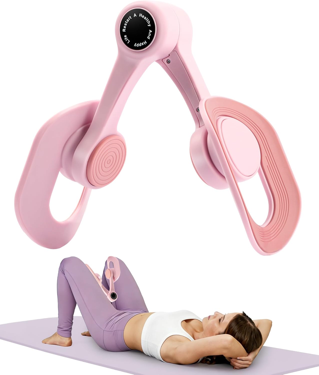 Thigh Trainer for Women, 360° Adjustable Pelvic Floor Muscle Trainer for Kegel Exerciser, Inner Thigh Workout Equipment for Postpartum Recovery, Hip & Leg Shaping, Home Gym