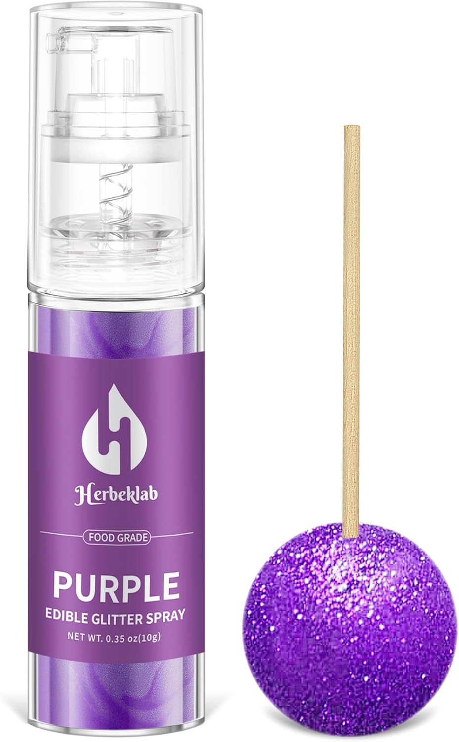 Purple Edible Glitter Spray - 10g Edible Purple Glitter for Cakes Food Grade Metallic Shimmer Powder Cake Sprinkles for Cookie Decorating Chocolate Strawberry