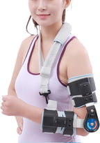 Hinged Elbow Brace ROM Support,Adjustable Elbow Splint Immobilizer, Stabilizer Splint Arm Injury Recovery Support,Shoulder Sling Stabilizer,Recovery Support After Surgery