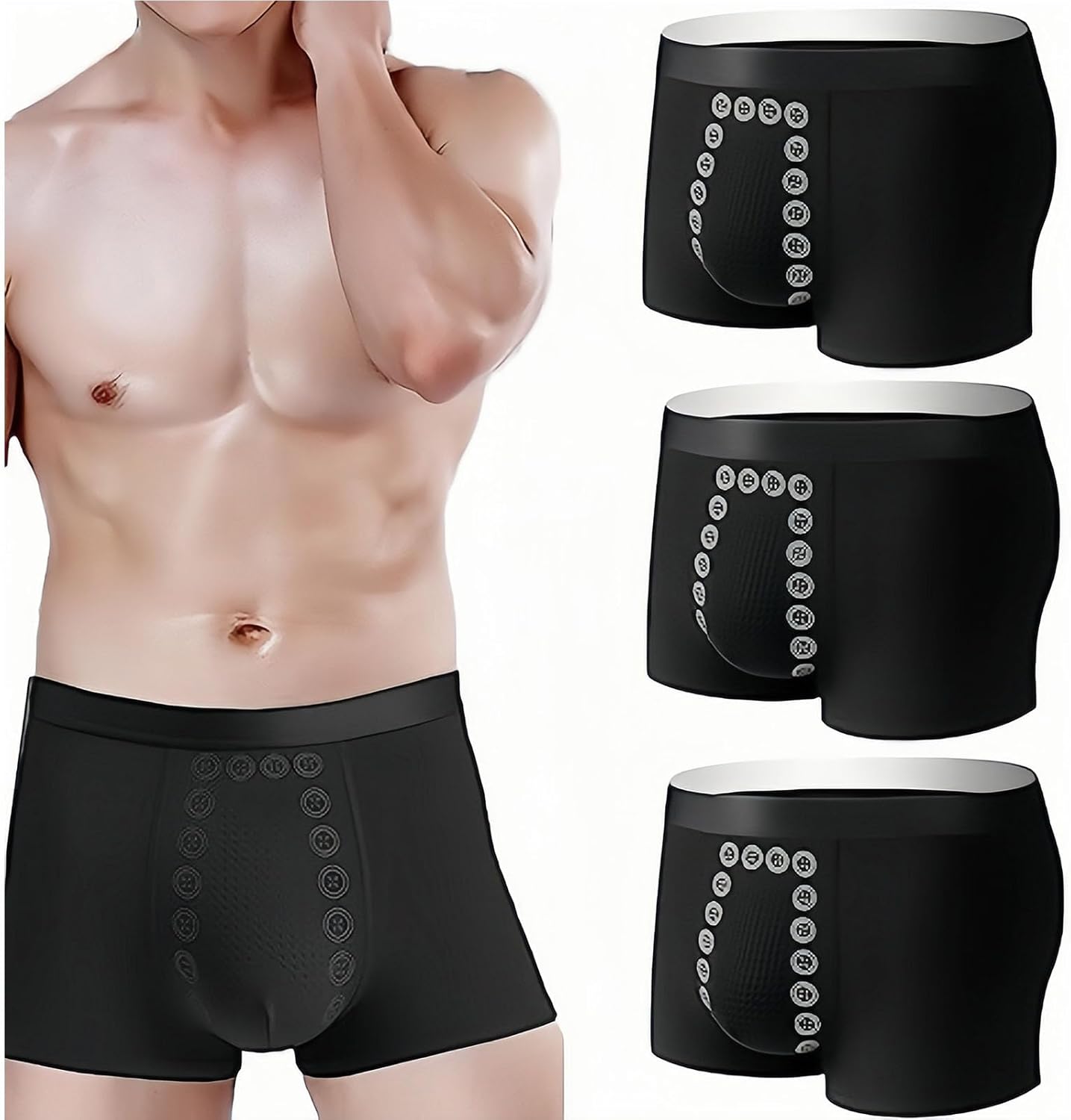 Magnetic Therapy Energetic Men Pants,Energy Field Therapy Men's Underwear,Health Care Breathable Inner Pant