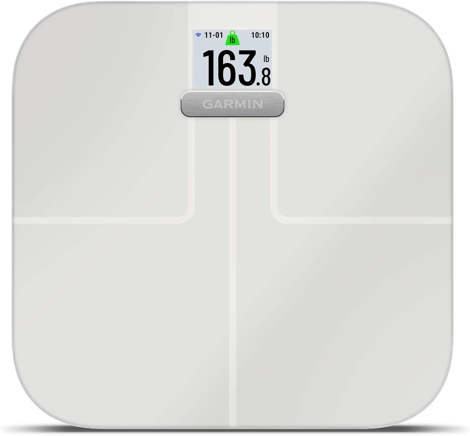 Garmin Index S2, Smart Scale with Wireless Connectivity, Measure Body Fat, Muscle, Bone Mass, Body Water% and More, White (010-02294-03) (Renewed)