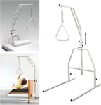 White Bed Trapeze With 300LBS Weight Capacity - Hospital Trapeze Bar For Bed Mobility Pull Up Floor Stand Bar Assisting Elderly Reposition/Rolling/Sitting Tool-free Assemble, Strong And Work Well