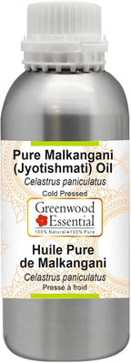 Greenwood Essential Pure Malkangani (Malkangni/Jyotishmati) Oil (Celastrus paniculatus) Cold Pressed 300ml (10 oz)