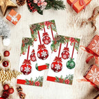 Christmas Paper Napkins,3 Ply Christmas Napkins Disposable Red White Green Dinner napkins Xmas Table Decorative,Guest Hand Towel for Bathroom Home Kitchen christmas Holiday(80 Pcs)