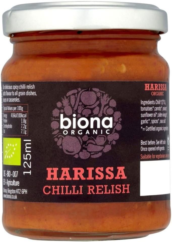 Biona | Harissa Relish - Prepared | 6 x 125G