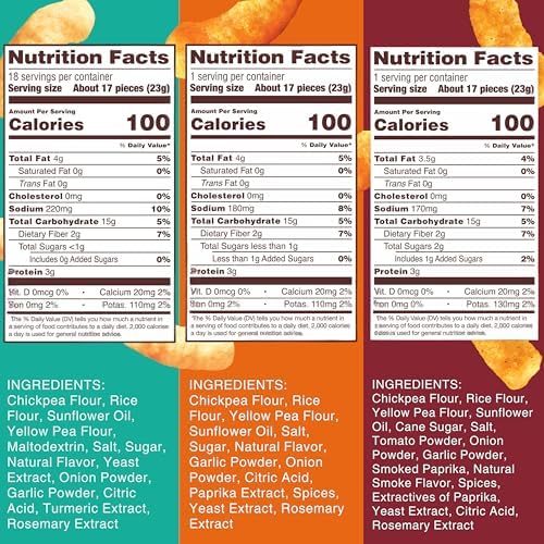 Hippeas Chickpea Puffs, Variety Pack: Vegan White Cheddar, Nacho Vibes, Barbecue, Sriracha, 0.8 Ounce (Pack of 18), 3g Protein, 2g Fiber, Vegan, Gluten-Free, Crunchy, Plant Protein Snacks