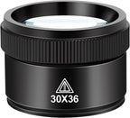 Magnifying Glass 30X Jewelers Loupe Magnifier Portable Handheld Pocket Magnifier Lens for Close Work Crafts Jewelry Repair Reading Coins Stamps Map(30X-Handheld)