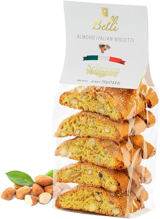 Italian Almond Biscotti | Made in Tuscany, Italy | Belli Traditional Semi Soft Biscuits