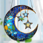 Stained Window Hanging, Acrylic Hanging Ornaments Window Hanging Decor for Living Room Bedroom Summer Home Balcony Ornaments Decoration 6 inch (Purple)