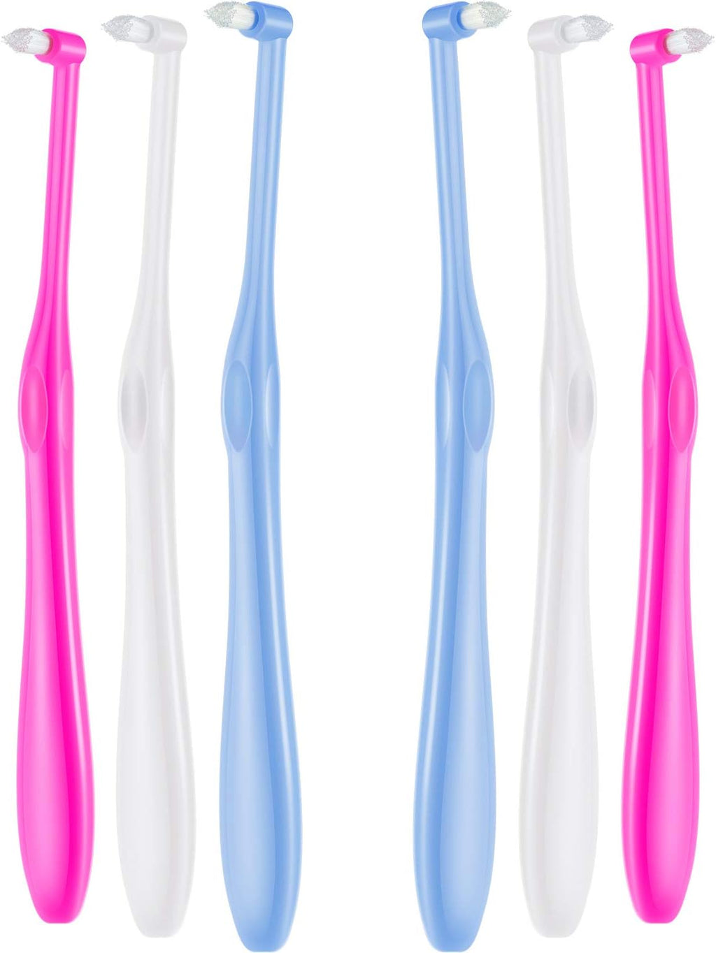 Boao 6 Pieces Tuft Toothbrush Tufted End-tuft Soft Trim Single Compact Interdental for Detail Cleaning Tapered Brush(Tapered Brush)