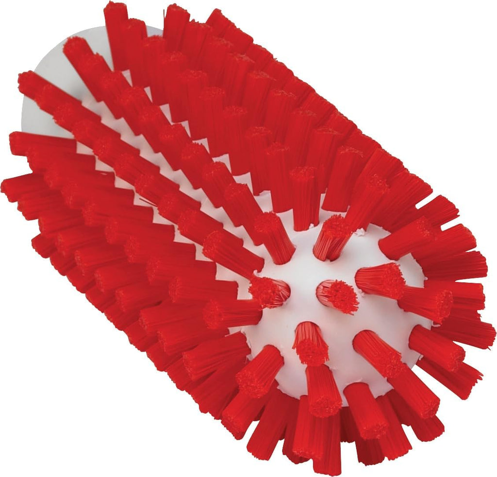 Vikan 5380-50-4 Stiff Tube Brush, Polyester, 2" x 5-3/4" OAL, Red