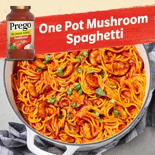 Prego Traditional No Sugar Added Pasta Sauce, 23.5 Oz Jar