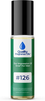 Quality Fragrance Oils' Eros for Men Impression #126 | Long-Lasting Perfume Oil, Alcohol-Free, Strong Scent, 10ml Roll-On | Affordable Alternative to Designer Fragrances