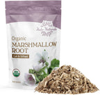 Organic Marshmallow Root Cut & Sifted, 4 Ounces (Althaea officinalis) USDA Certified | Resealable Pouch| Packaged in The USA (Pack of 1)