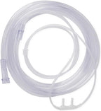 Medline Soft-Touch Nasal Oxygen Cannula with 7-ft Tubing for Adults, Clear, Standard Connector for Seniors & Home Care, Lightweight, 50-Pack