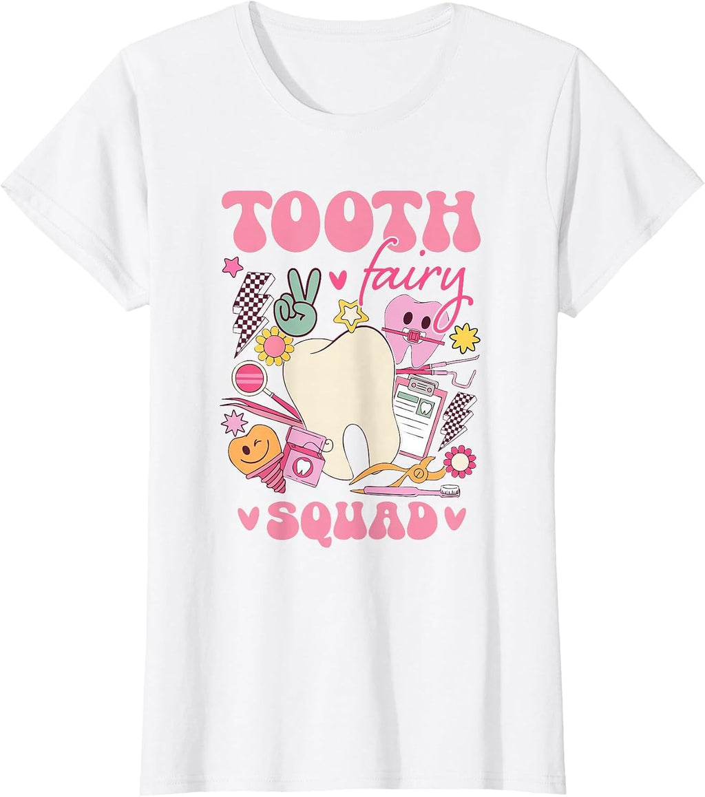 Cute Tooth Fairy Squad Matching for Dentist Dental Assistant T-Shirt