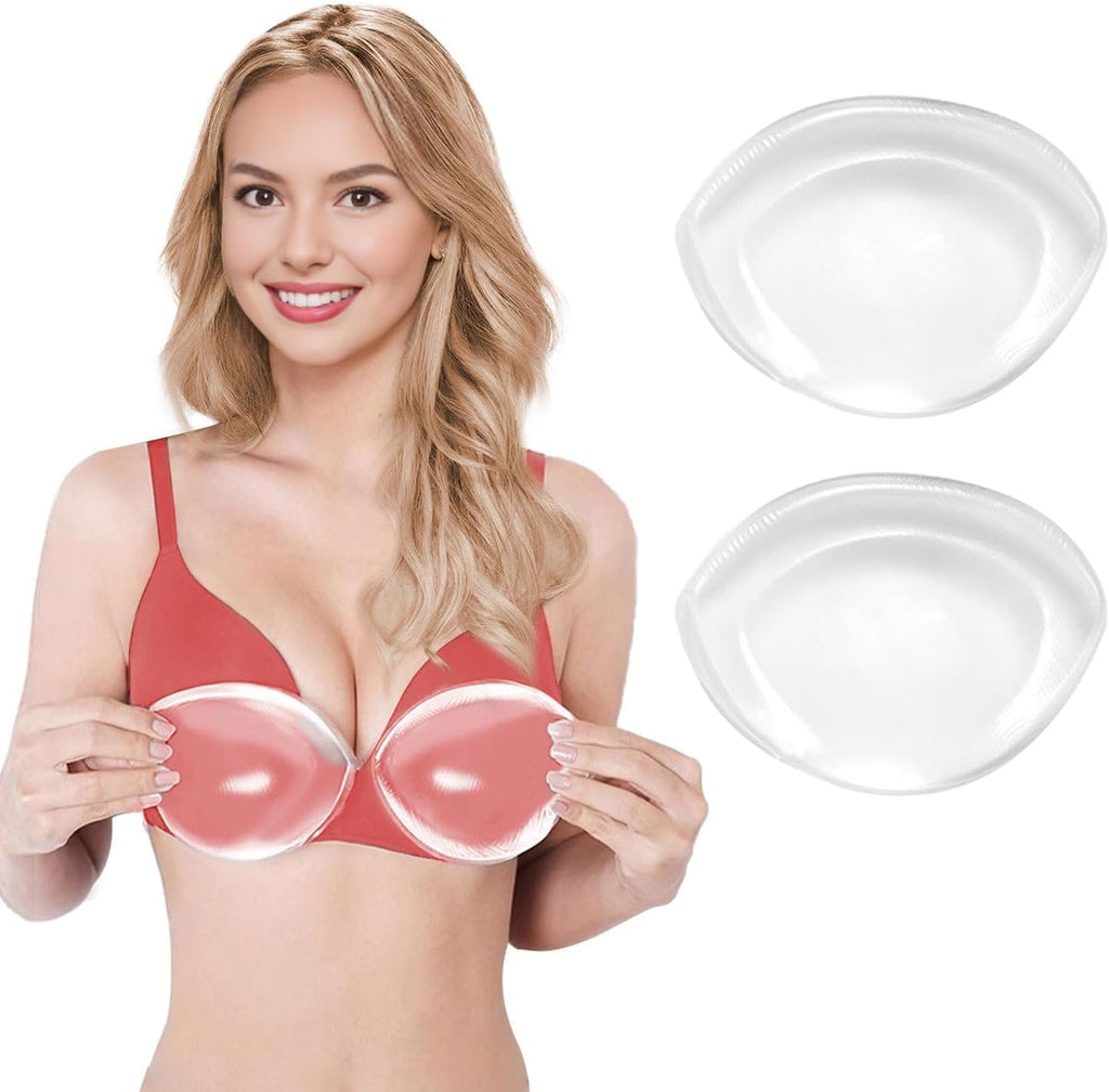 Silicone Bra Inserts-Clear Gel Push Up Breast Pads - Bra Padding Bust Enhancer Bust Push up Pads Swimsuit
