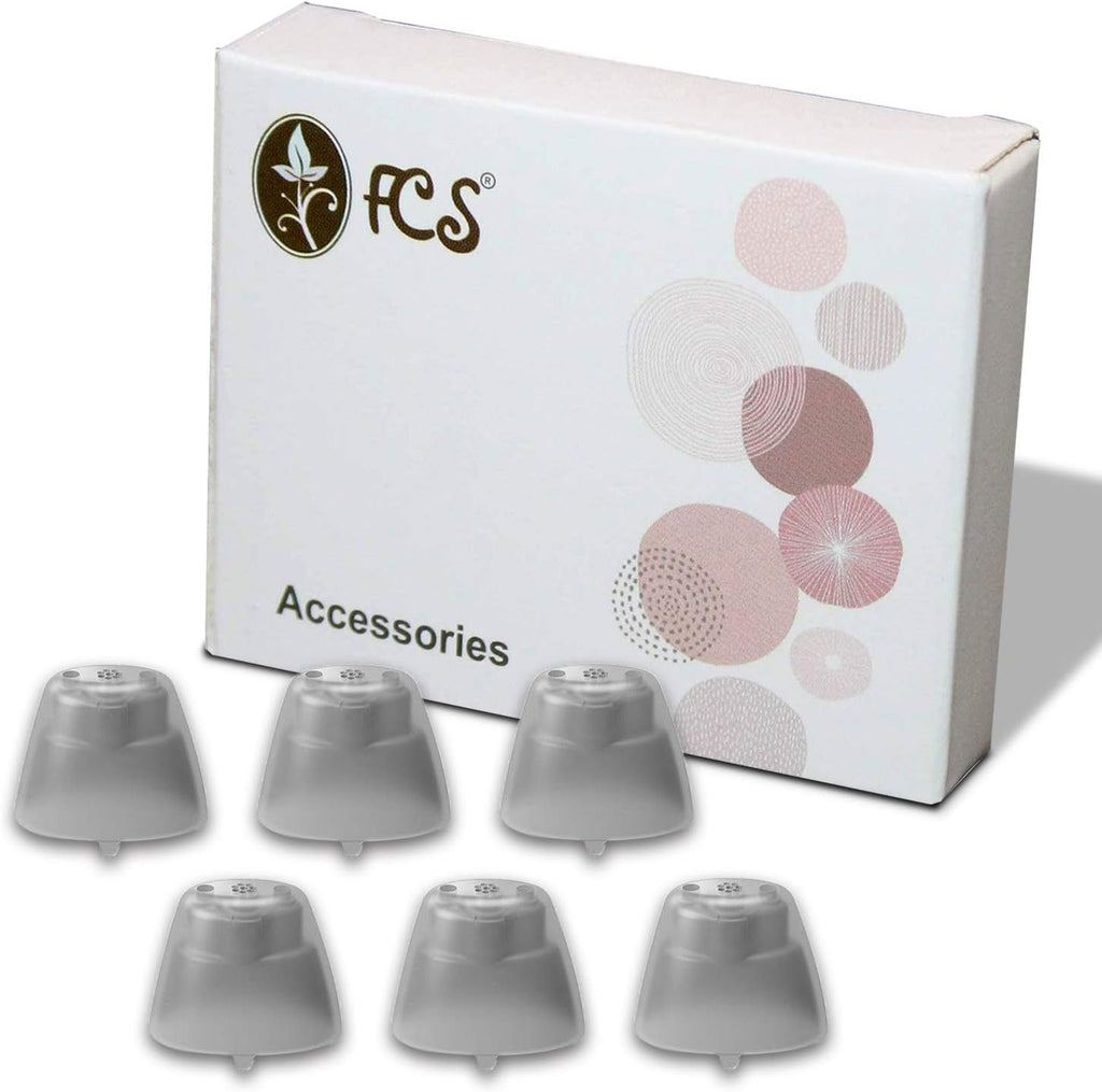 FCS Pack of 6 Click Sleeve for Siemens Signia Lotus Prompt Click- CIC (Vented-Medium)