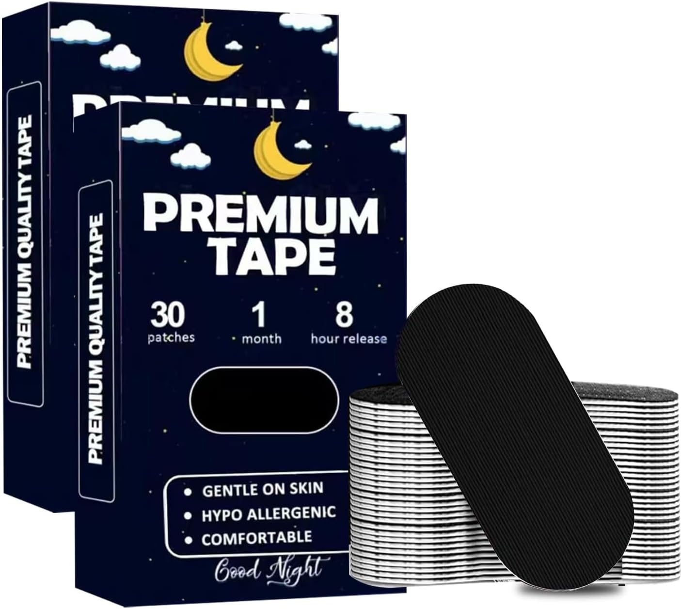 60 Pack Mouth Tape for Sleeping- Gentle Comfortable Premium - Latex Free Medical Tape，Gentle Skin Sleep Tape for Men Women Bowlers Sport Protection Accessory