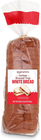 Amazon Grocery, Enriched Round Top White Bread, 20 Oz
