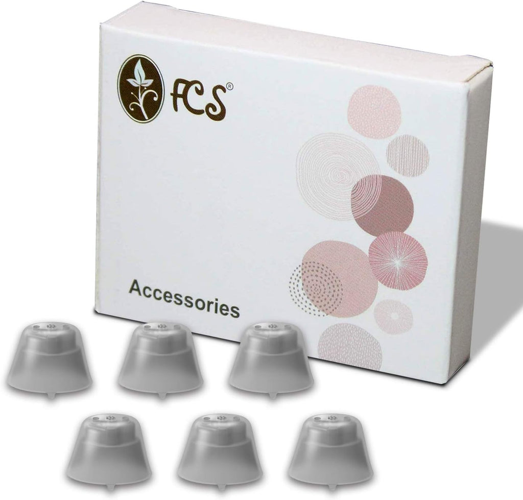 FCS Pack of 6 Click Sleeve for Siemens Signia Silk Primax Click - CIC/ITC (Vented-Large).