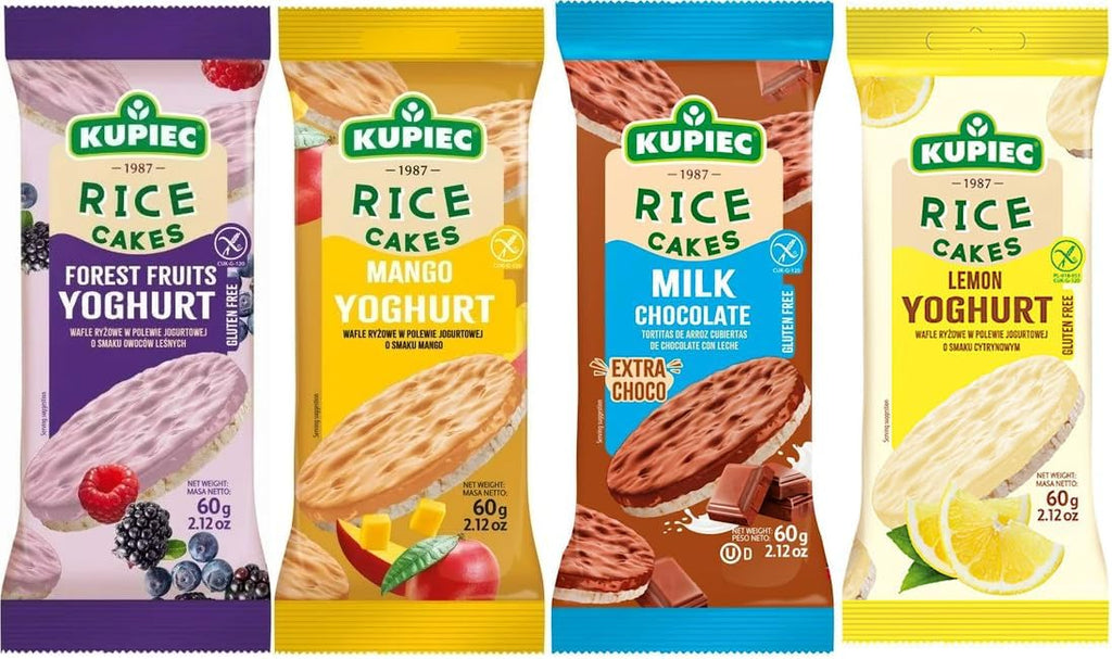 Kupiec Chocolate Covered Rice Cakes Assorted Flavors, Pack of 4 by Snacks ByEurop