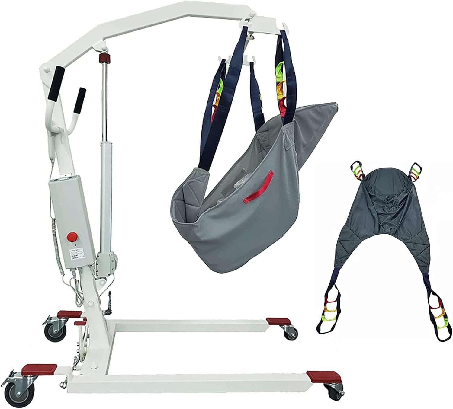 CEEBUS Patient Hoist Lift Sling, Full Body Commode Sling Stair Transfer Belt Divided Leg Sling Bariatric Handicap Lift Medical Lift Equipment for Elderly Disabled