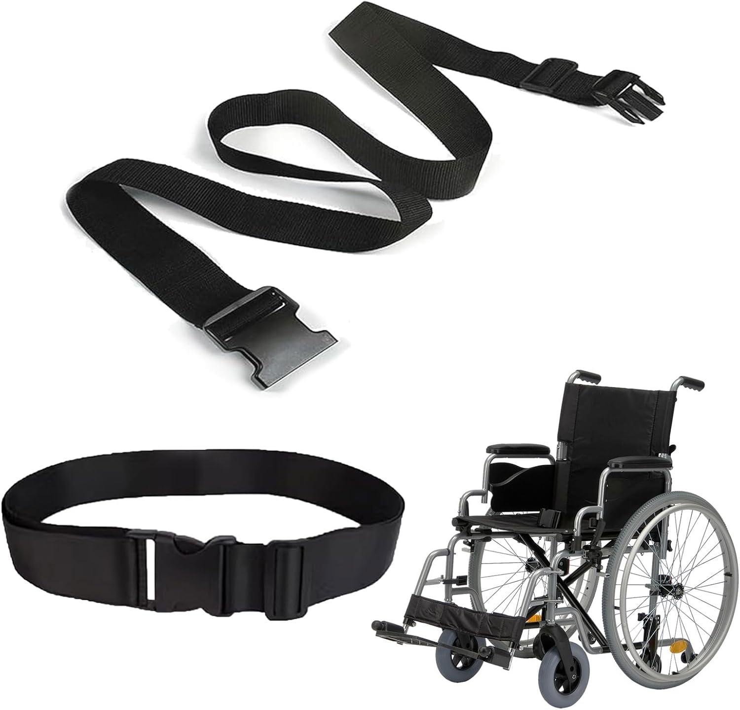 Wheelchair Safety Strap Seat Belt Adjustable,Wheelchair Seatbelt,Wheelchair Seat Belt,Wheelchair Safety Belt,Anti-Fall Extra Long Size for Sliding Belt Patients Strap Chair Medical Seniors Disable