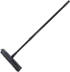 MSV Rubber Broom with Handle, Wood Blue, 30 x 10 x 120 cm