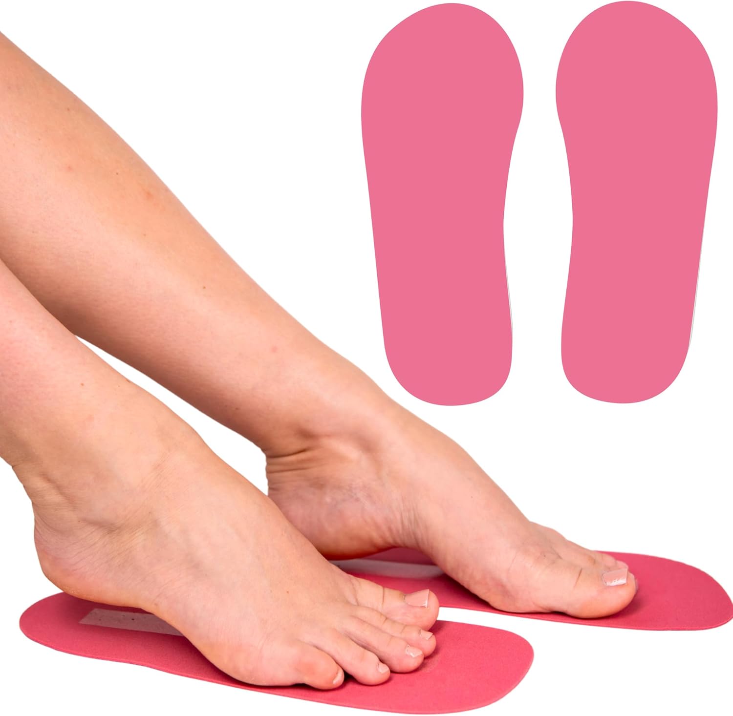 CHNELSS 30Pairs Professional Spray Tan Feet Pads - Disposable Foam Feet Protectors for Tanning Salon Hygienic & Comfortable Feet for Spray Tanning - Spray Tan Foot Covers for Tanning Tent(Pink)