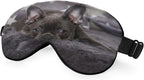 French Bulldog Silk Eye Mask Sleep Mask Puppy Grey Cute Dog Animal Eye Mask with Adjustable Strap Lightweight for Women Work Travel Night Sleep