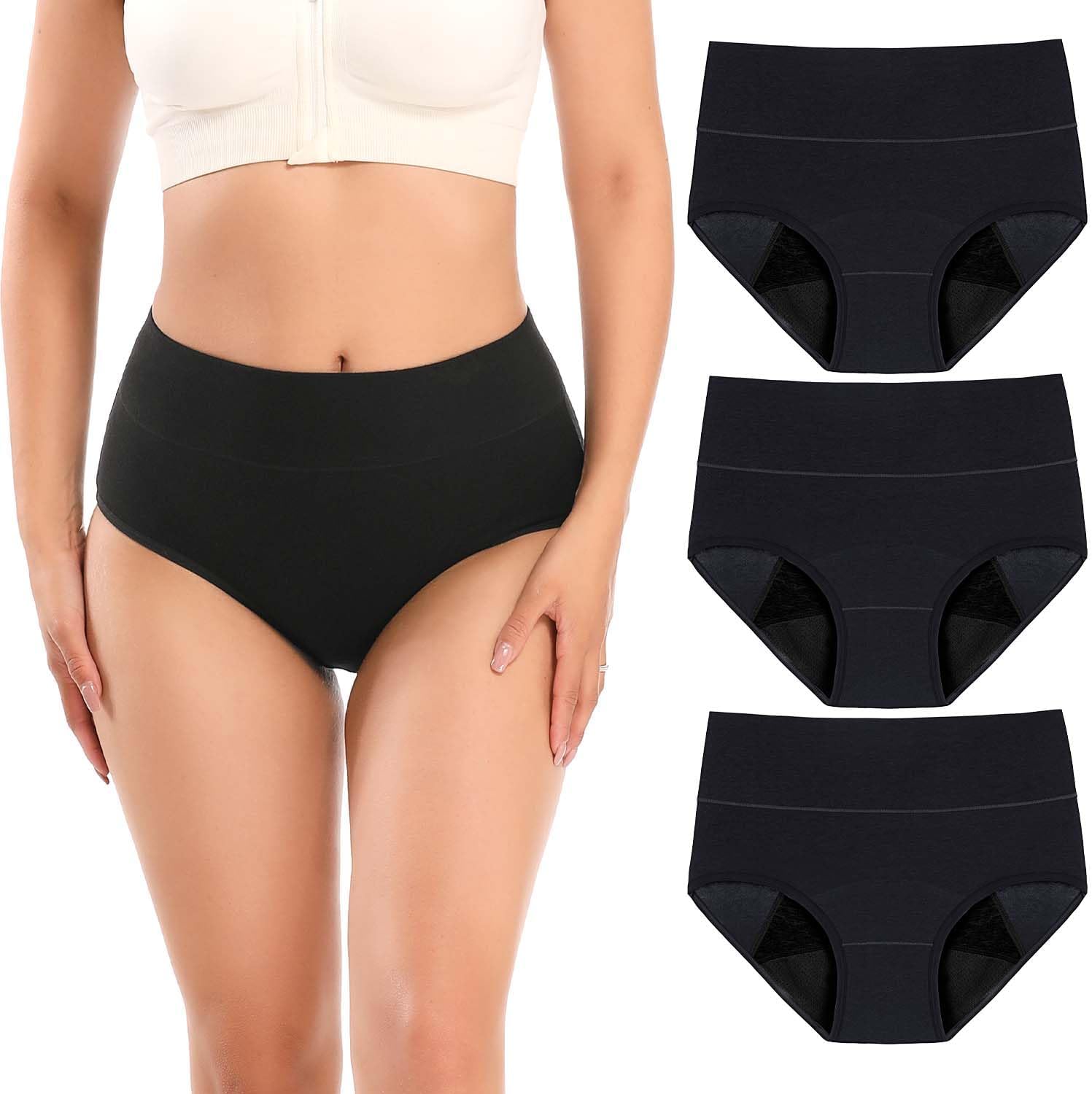 Molasus Incontinence Underwear for Women Absorbency Period Leakproof Panties
