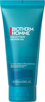 Biotherm Homme Aqua Fitness Shower Gel, a Shower Gel for Men, with Biotech Plankton, Cleanses and Hydrates Body & Hair, Refreshing and Revitalizing Foam, 6.8 Fl. Oz.